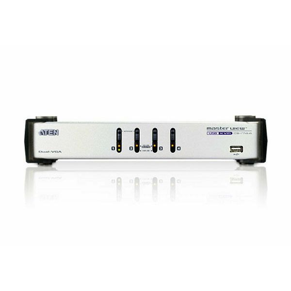 Aten CS1744, 4-Port USB VGA Dual Display/Audio KVMP™ Switch 