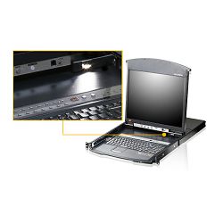 Aten KL1508Ai, LCD Console + Cat 5 High-Density KVM Switch with KVM over IP