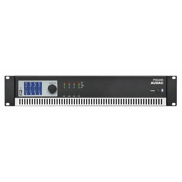 AUDAC PMQ480 - WAVEDYNAMICS™ QUAD-CHANNEL 100V POWER AMPLIFIER