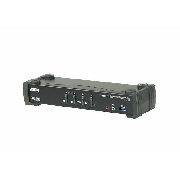 Aten CS1924M 4-Port USB 3.0 4K DisplayPort MST KVMP™ Switch (kabli vključeni)