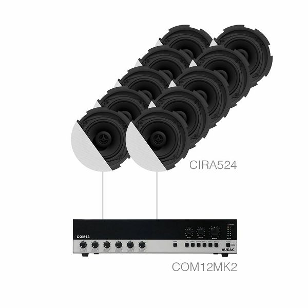 Komplet ozvočenja AUDAC CANTO7.10P - 10 x CIRA524 + COM12MK2