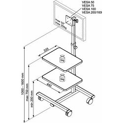 Nosilec ST 25-2 za monitor - samostoječi