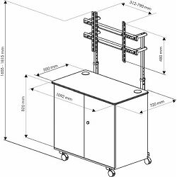 Nosilec ST 42 za monitor - samostoječi