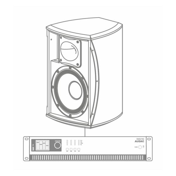 AUDAC SMA750 - WaveDynamics™ Dual Channel Power Amplifier 2 X 750W